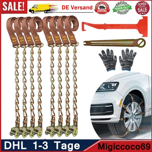 8tlg stabile schneeketten auto - 8tlg,